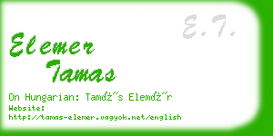 elemer tamas business card